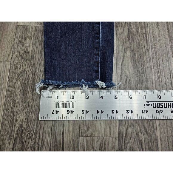 (3/$35) Universal Thread Size 2 / 26 Long Mid Rise Skinny Denim Blue Jeans - Picture 11 of 11